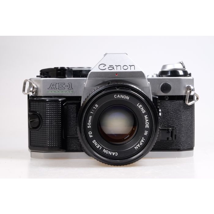 Used Canon AE1 Program & 50mm F1.8 FD 35mm Film SLR Camera