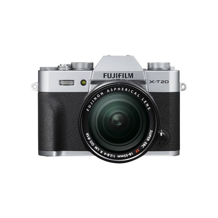 Fujifilm X-T20 Mirrorless Camera & 18-55mm OIS XF Lens Kit (Silver) with  FREE Accessories