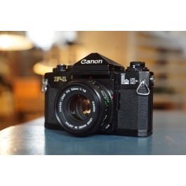 Used Canon F1 35mm SLR Camera & 50mm f1.8 Lens 