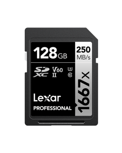 Lexar 128GB SDXC Professional UHS-II 1667x V60 Memory Card