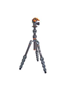 3 Legged Thing LEO 2.0 Carbon Fibre Travel Tripod & AirHed Pro Lever Ball Head (Grey)