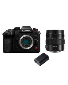 Panasonic Lumix GH6 Mirrorless Camera, 12-35mm f2.8 OIS II Lens & Extra Battery Pro Kit